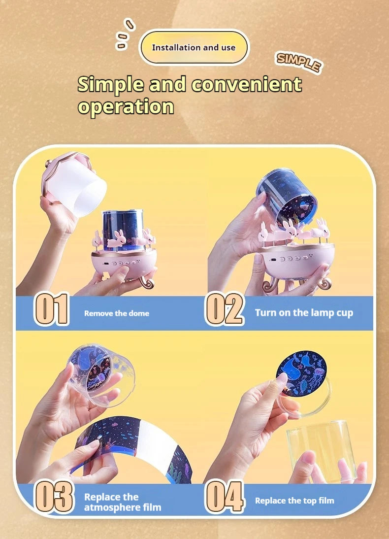 Star Projector for Kids 12 Films Star Lights for Ceiling Projector Baby Night Lamp with Bluetooth Speaker Exquisite Gifts
