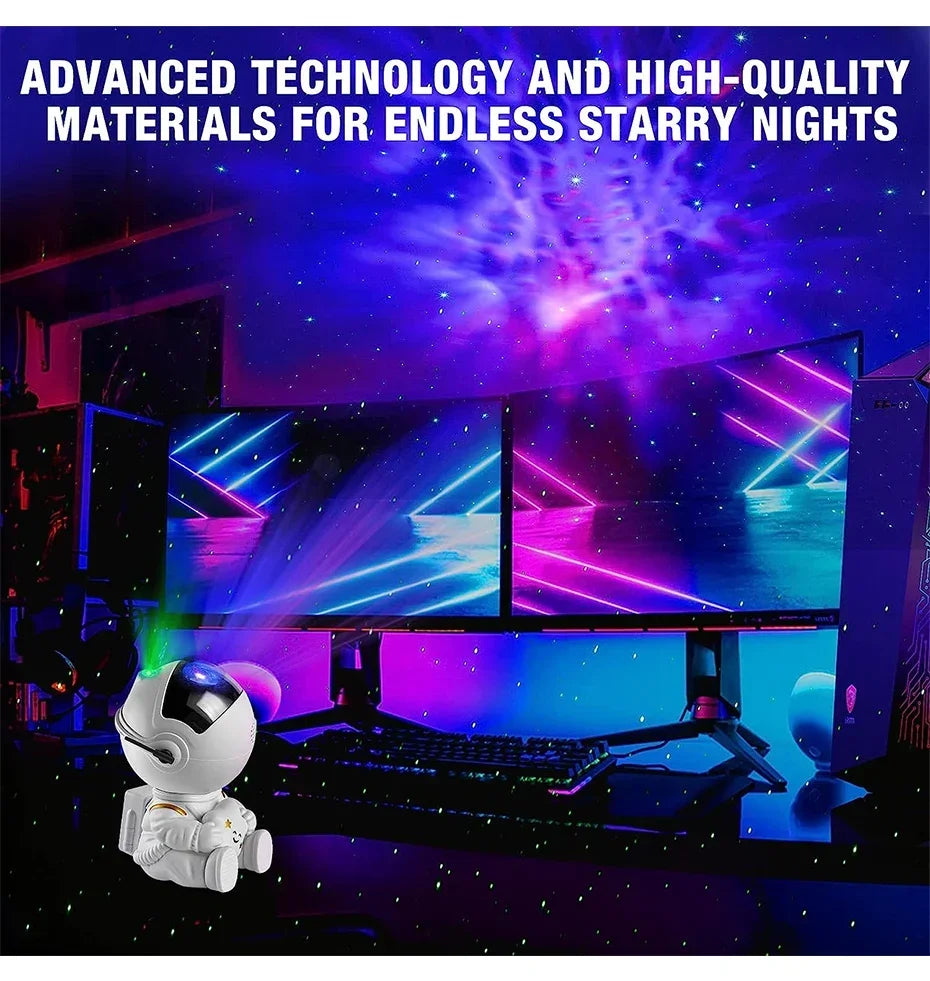 Galaxy Astronaut Star Projector Nebula Projector With Remote Control For Children's Room Party Atmosphere Light Children's Gifts