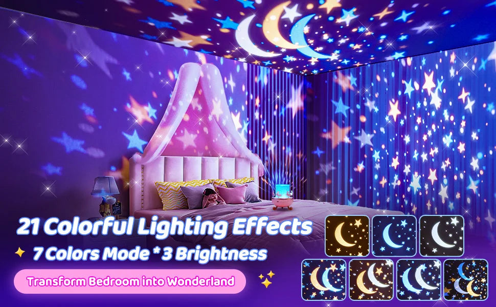 Star Projector for Kids 12 Films Star Lights for Ceiling Projector Baby Night Lamp with Bluetooth Speaker Exquisite Gifts