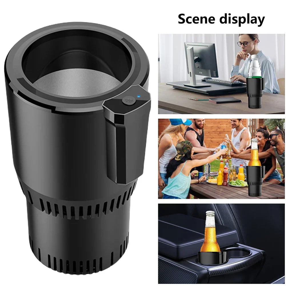 2 In 1 Auto Refrigerator Cooling Heating Cup 12V 36W Smart Car Cup Mug Holder Keep Beverage Cool Warm for Outdoor Travelling