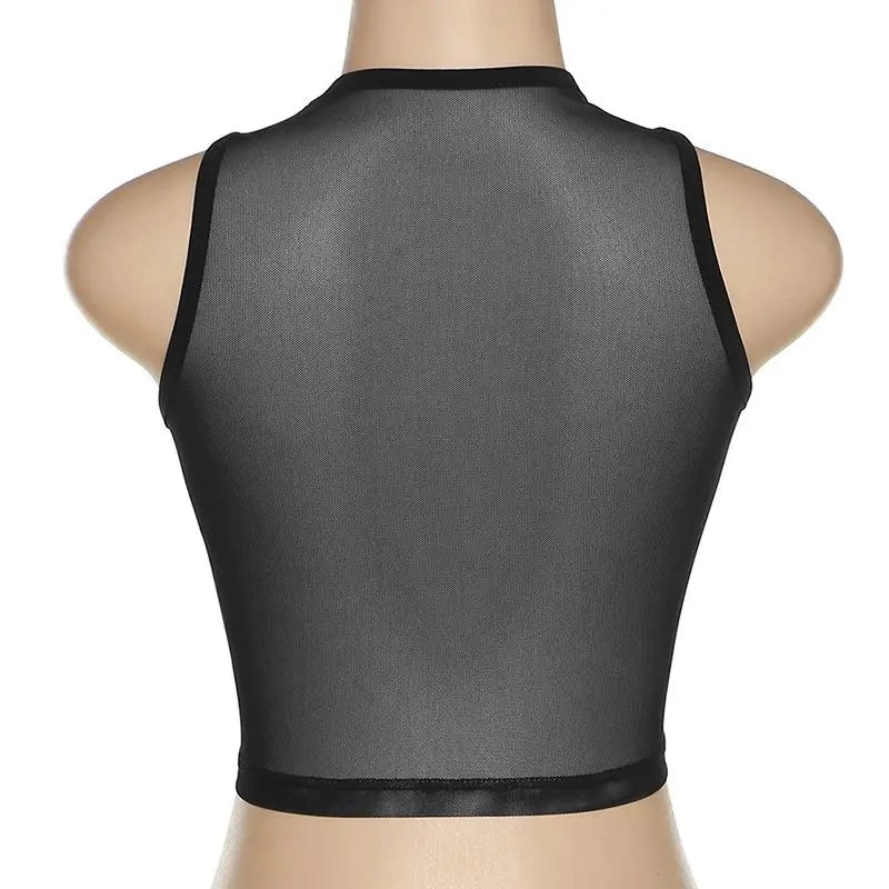 Summer Women's round Ne Svel Me Splice Creative Vest Street Sle ort Length Color Polyester Fiber