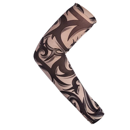 16 Styles Tattoo Sleeve Man Fake Temporary Tattoo Arm Sleeves Unisex Warmers Elastic UV Protection Cool Printed Sun-proof Punk