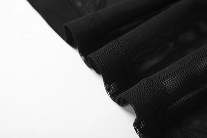 Mesh Patchwork Vest Women Sexy Round Neck Sleeveless Summer Body-Shaping See Through Hipster Crop Tops Lady  Tank