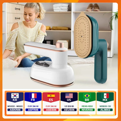 Mini Garment Steamer Steam Iron Handheld Portable Home Travelling For Clothes Ironing Wet Dry Ironing Machine