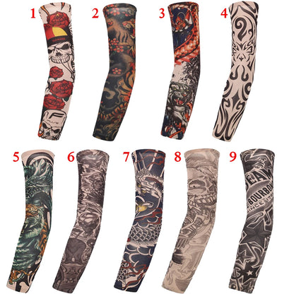 Running UV Protection Basketball Outdoor Sport Flower Arm Sleeves Tattoo Arm Sleeves Arm Cover Sun Protection