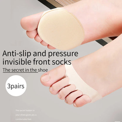 Five Toes Forefoot Pads for Women High Heels Half Insoles Calluses Corns Foot Care Absorbs Shock Socks Toe Pad Inserts