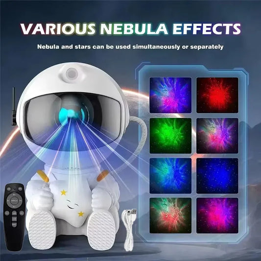 Galaxy Astronaut Star Projector Nebula Projector With Remote Control For Children's Room Party Atmosphere Light Children's Gifts