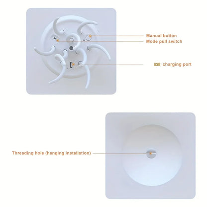 Modern Jellyfish Table Lamp Cartoon Dancing Jellyfish Bedside Lamp Adjustable Color LED Night Light Birthday Gift for Kids New
