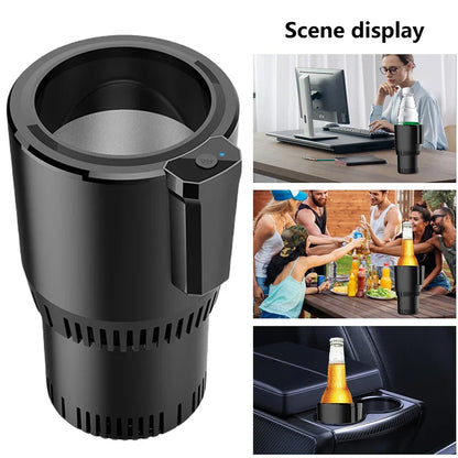 2 In 1 Auto Refrigerator Cooling Heating Cup 12V 36W Smart Car Cup Mug Holder Keep Beverage Cool Warm for Outdoor Travelling