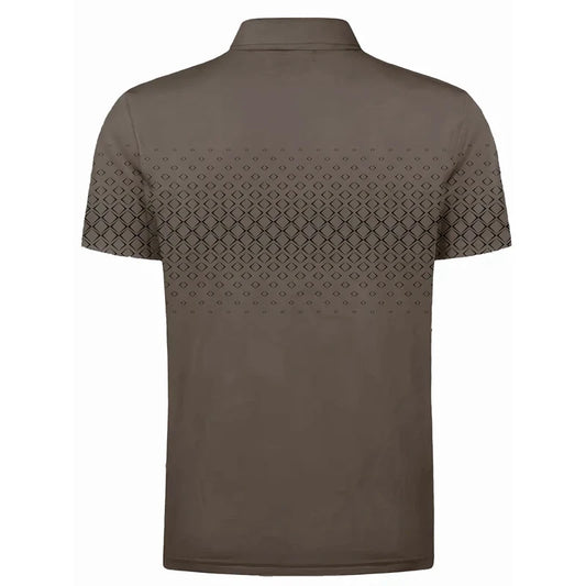 Men Summer Short Sleeve Fashion Zipper Polo Shirt .