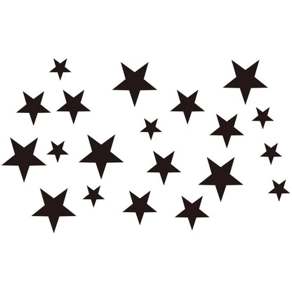 20pcs Star Wall Sticker 3D Acrylic Irregular Mirror Vanity Living Room Decoration Cartoon Wall Stickers for Kids Room Home Decor